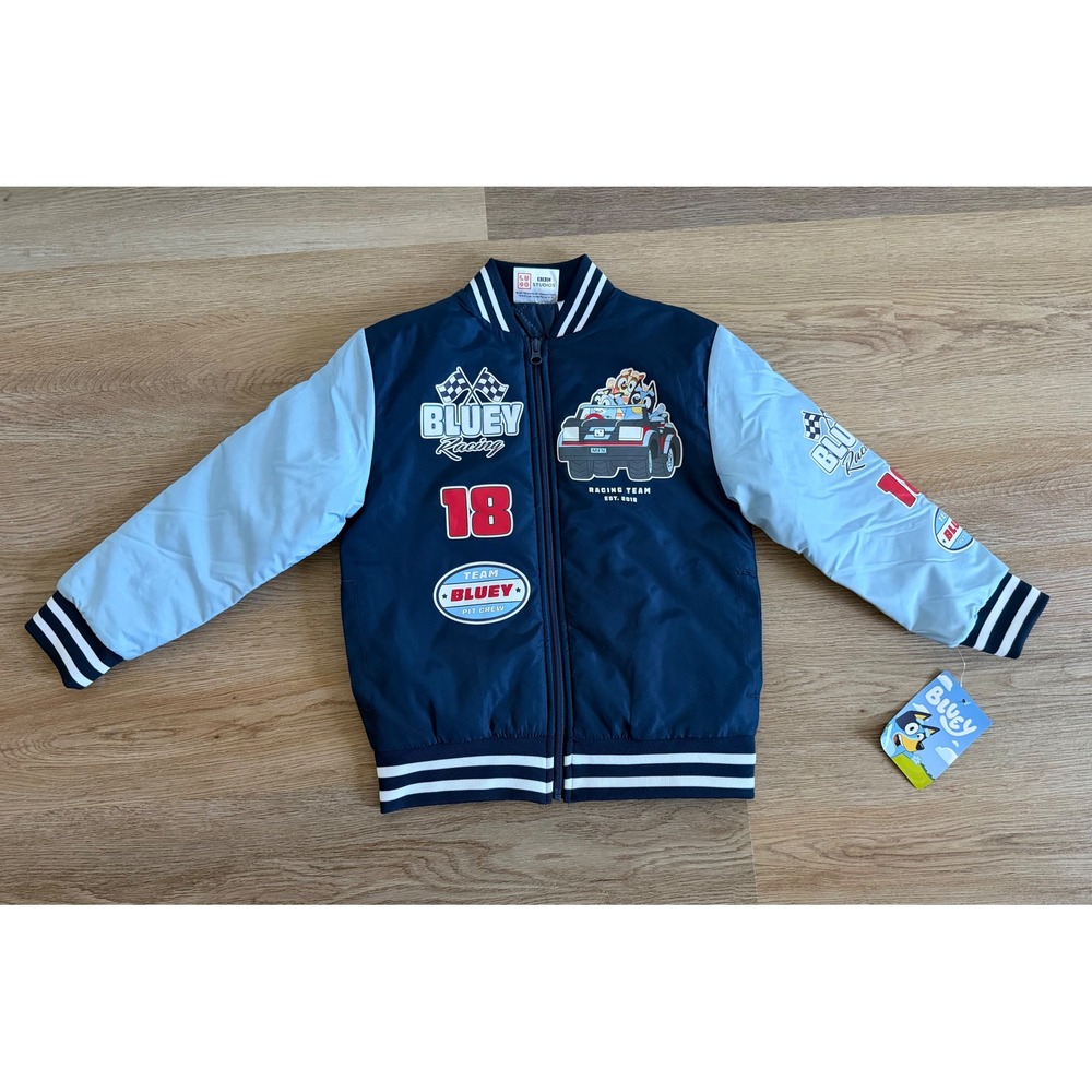 Boy bluey bomber jacket small 6/7
